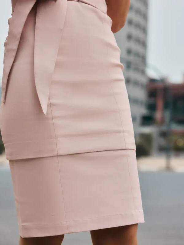 Labby Raíces Falda de Tubo Rosa Pálido